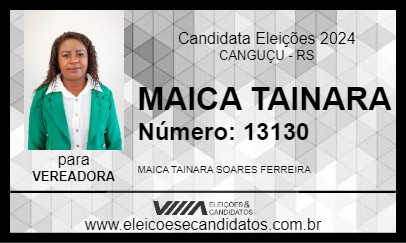 Candidato MAICA TAINARA 2024 - CANGUÇU - Eleições