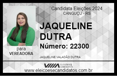 Candidato JAQUELINE DUTRA 2024 - CANGUÇU - Eleições