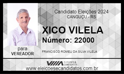 Candidato XICO VILELA 2024 - CANGUÇU - Eleições