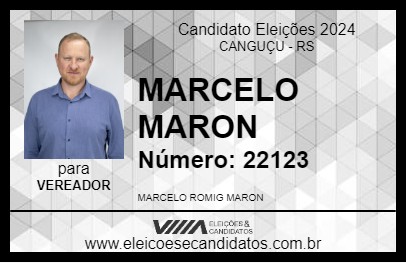 Candidato MARCELO MARON 2024 - CANGUÇU - Eleições