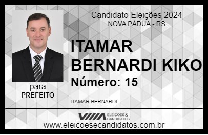 Candidato ITAMAR BERNARDI KIKO 2024 - NOVA PÁDUA - Eleições