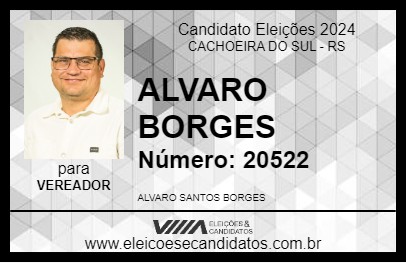 Candidato ALVARO BORGES 2024 - CACHOEIRA DO SUL - Eleições