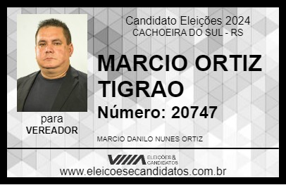 Candidato MARCIO ORTIZ TIGRAO 2024 - CACHOEIRA DO SUL - Eleições