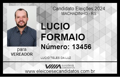 Candidato LUCIO FORMAIO 2024 - MACHADINHO - Eleições