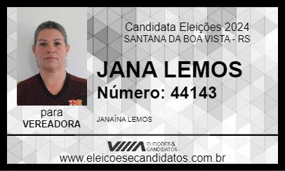 Candidato JANA LEMOS 2024 - SANTANA DA BOA VISTA - Eleições