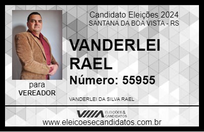 Candidato VANDERLEI RAEL 2024 - SANTANA DA BOA VISTA - Eleições