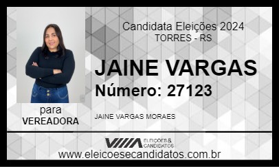 Candidato JAINE VARGAS 2024 - TORRES - Eleições