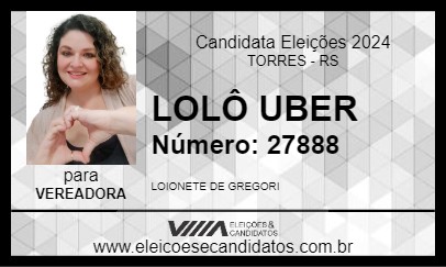 Candidato LOLÔ UBER 2024 - TORRES - Eleições