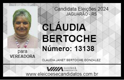 Candidato CLÁUDIA BERTOCHE 2024 - JAGUARÃO - Eleições