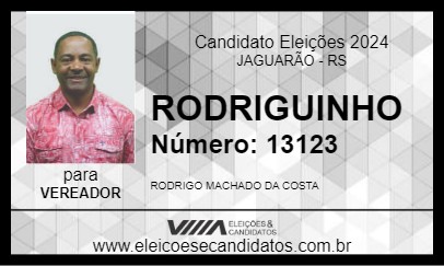 Candidato RODRIGUINHO 2024 - JAGUARÃO - Eleições