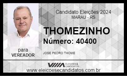 Candidato THOMEZINHO 2024 - MARAU - Eleições