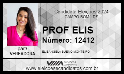 Candidato PROF ELIS 2024 - CAMPO BOM - Eleições