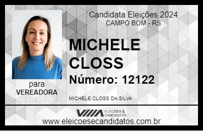 Candidato MICHELE CLOSS 2024 - CAMPO BOM - Eleições