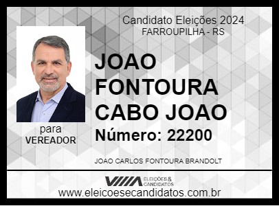 Candidato JOAO FONTOURA CABO JOAO 2024 - FARROUPILHA - Eleições