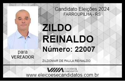 Candidato ZILDO REINALDO 2024 - FARROUPILHA - Eleições