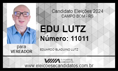 Candidato EDU LUTZ 2024 - CAMPO BOM - Eleições