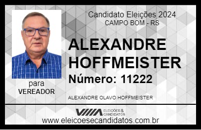 Candidato ALEXANDRE HOFFMEISTER 2024 - CAMPO BOM - Eleições