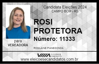 Candidato ROSI PROTETORA 2024 - CAMPO BOM - Eleições