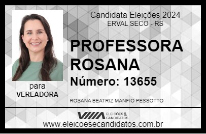 Candidato PROFESSORA ROSANA 2024 - ERVAL SECO - Eleições