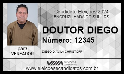 Candidato DOUTOR DIEGO 2024 - ENCRUZILHADA DO SUL - Eleições