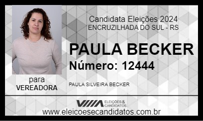 Candidato PAULA BECKER 2024 - ENCRUZILHADA DO SUL - Eleições