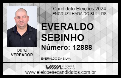 Candidato EVERALDO SEBINHO 2024 - ENCRUZILHADA DO SUL - Eleições