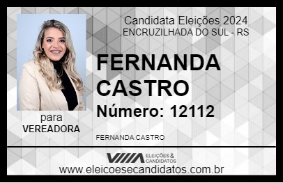 Candidato FERNANDA CASTRO 2024 - ENCRUZILHADA DO SUL - Eleições