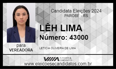 Candidato LÊH LIMA 2024 - PAROBÉ - Eleições