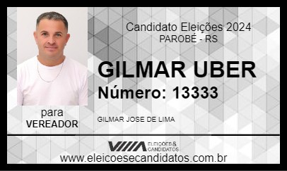 Candidato GILMAR UBER 2024 - PAROBÉ - Eleições