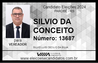 Candidato SILVIO DA CONCEITO 2024 - PAROBÉ - Eleições