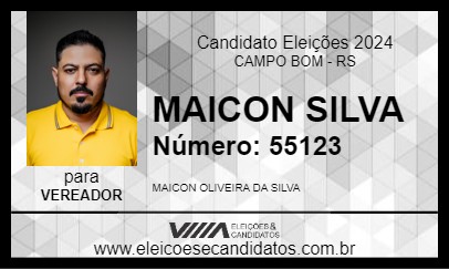 Candidato MAICON SILVA 2024 - CAMPO BOM - Eleições