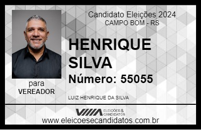 Candidato HENRIQUE SILVA 2024 - CAMPO BOM - Eleições