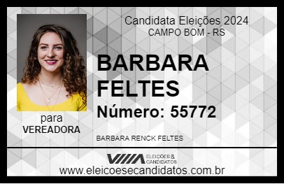 Candidato BARBARA FELTES 2024 - CAMPO BOM - Eleições