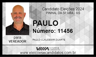 Candidato PAULO 2024 - PINHAL DA SERRA - Eleições