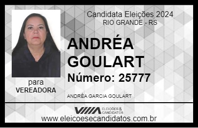 Candidato ANDRÉA GOULART 2024 - RIO GRANDE - Eleições