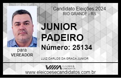 Candidato JUNIOR PADEIRO 2024 - RIO GRANDE - Eleições