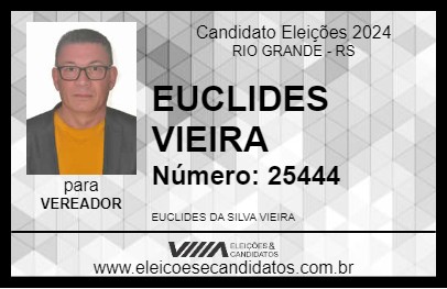 Candidato EUCLIDES VIEIRA 2024 - RIO GRANDE - Eleições