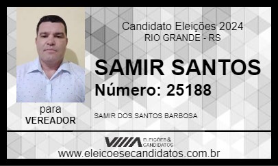 Candidato SAMIR SANTOS 2024 - RIO GRANDE - Eleições