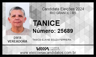 Candidato TANICE 2024 - RIO GRANDE - Eleições