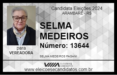 Candidato SELMA MEDEIROS 2024 - ARAMBARÉ - Eleições