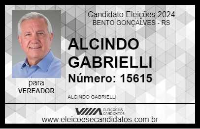 Candidato ALCINDO GABRIELLI 2024 - BENTO GONÇALVES - Eleições