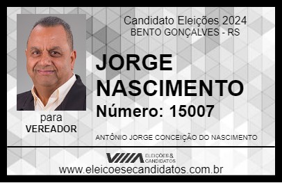 Candidato JORGE NASCIMENTO 2024 - BENTO GONÇALVES - Eleições