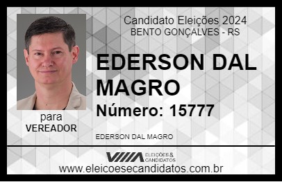 Candidato EDERSON DAL MAGRO 2024 - BENTO GONÇALVES - Eleições