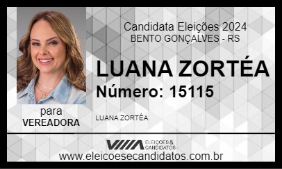 Candidato LUANA ZORTÉA 2024 - BENTO GONÇALVES - Eleições