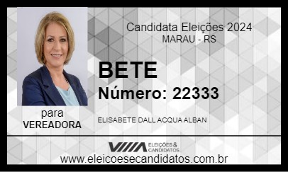 Candidato BETE 2024 - MARAU - Eleições