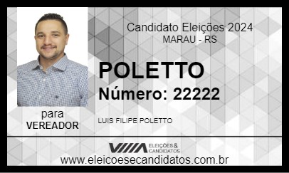 Candidato POLETTO 2024 - MARAU - Eleições