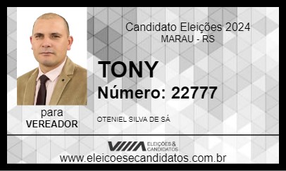 Candidato TONY 2024 - MARAU - Eleições