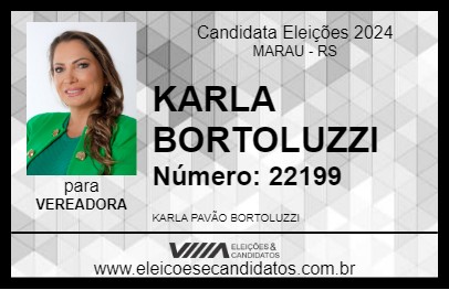 Candidato KARLA BORTOLUZZI 2024 - MARAU - Eleições