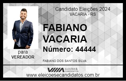 Candidato FABIANO VACARIA 2024 - VACARIA - Eleições