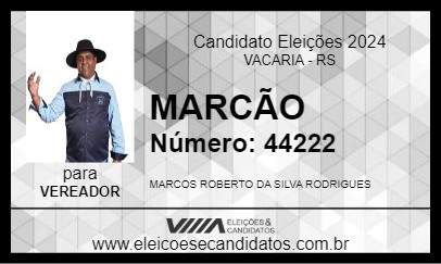 Candidato MARCÃO 2024 - VACARIA - Eleições